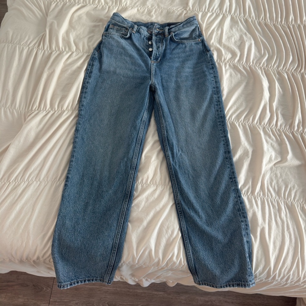 All Saints Women's Straight Leg Blue Jeans